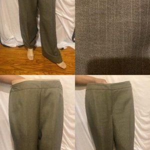 Evan Picone gray pinstriped suit pants.